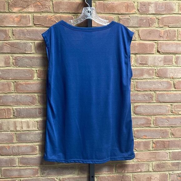 ‘MERICA Navy Sleeveless Top Size Large NEW - Picture 4 of 5